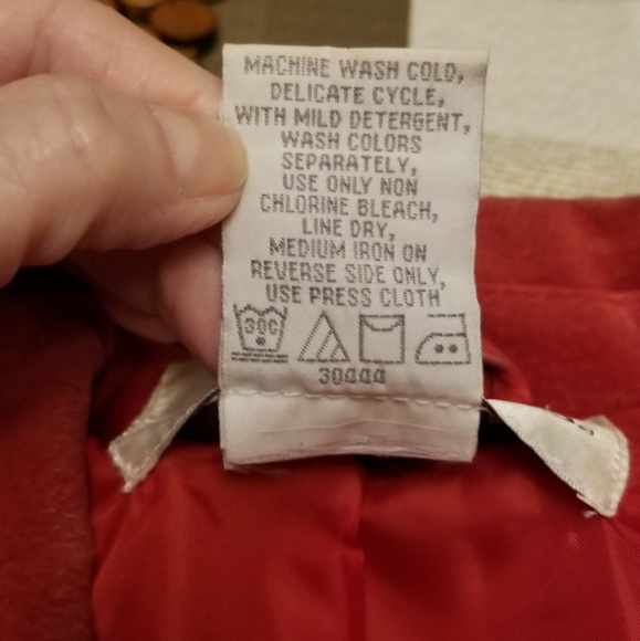 CHADWICKS Red Suede Front Zip Jacket w/pockets - Picture 5 of 5